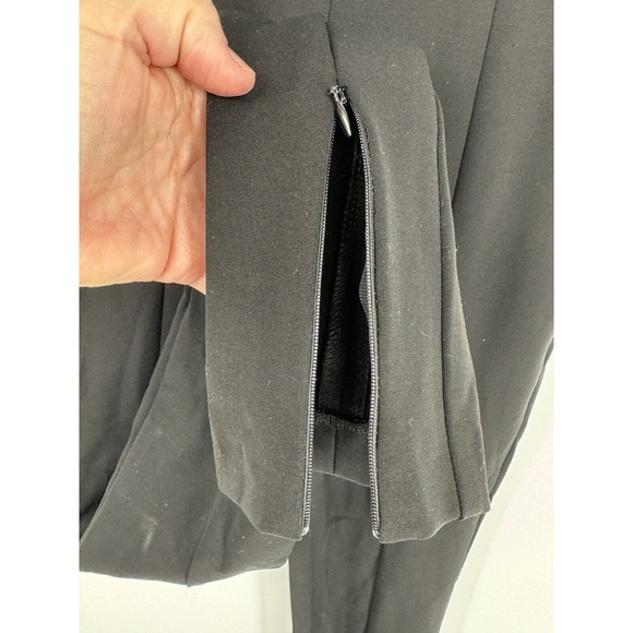 NAOMI X BOSS LEGGINGS IN STRETCH‎ JERSEY WITH ZIP HEMS black size 0 - Picture 5 of 12